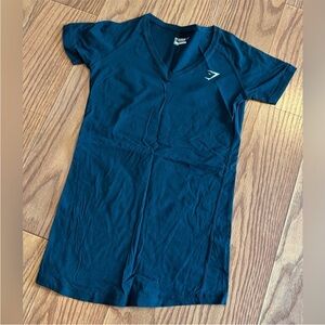 Gymshark athletic fitted tee ladies size small dark teal